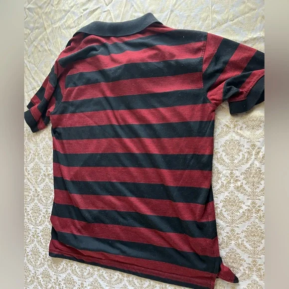 Size XL Royal Heritage Men’s Polo Shirt Red and Black Stripes - Picture 2 of 7